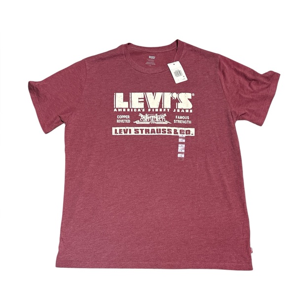 Levi's Other - Levi's Men's Maroon Crewneck Logo Tee